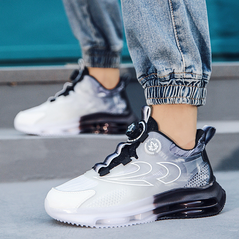Workwear 2023 nouvelles chaussures de basket-ball de sport pour hommes, chaussures décontractées à lacets tissés à boucle rotative_voghion.com