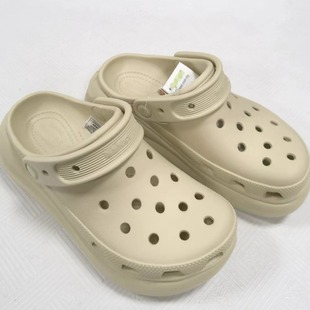 Original Standard Puff EVA Hole Shoes Women's Summer 2025 New Thick Sole Elevated Dung Slip-resistant Beach Sandals for Women