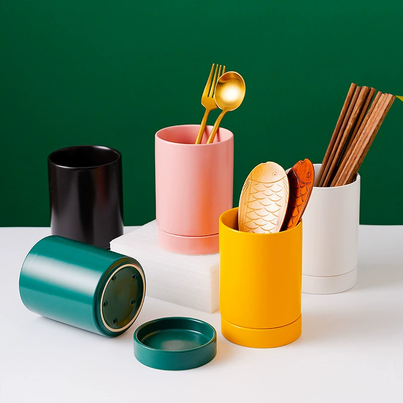 Керамические палочки для еды корзина для палочек для еды ведро для домашнего хранения Кухонная креативная сливная ложка для хранения палочек для еды
