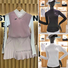 跨境韩国原单高尔夫服装女款冰丝防晒长袖打底衣运动速干球衣
