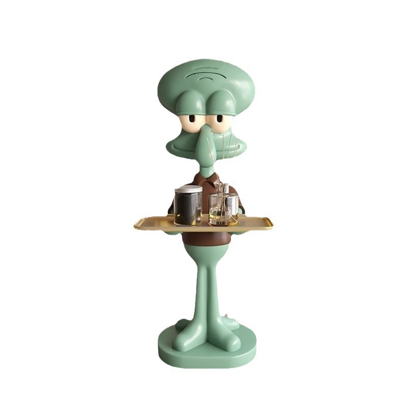 재고 1 미터 그물 CELEBRANT SQUIDWARD TRAY 플로어 투 플로어 오버 사이즈 장식품 핸드 헬드 근로자 거실 스토리지 랙 옆에 소파