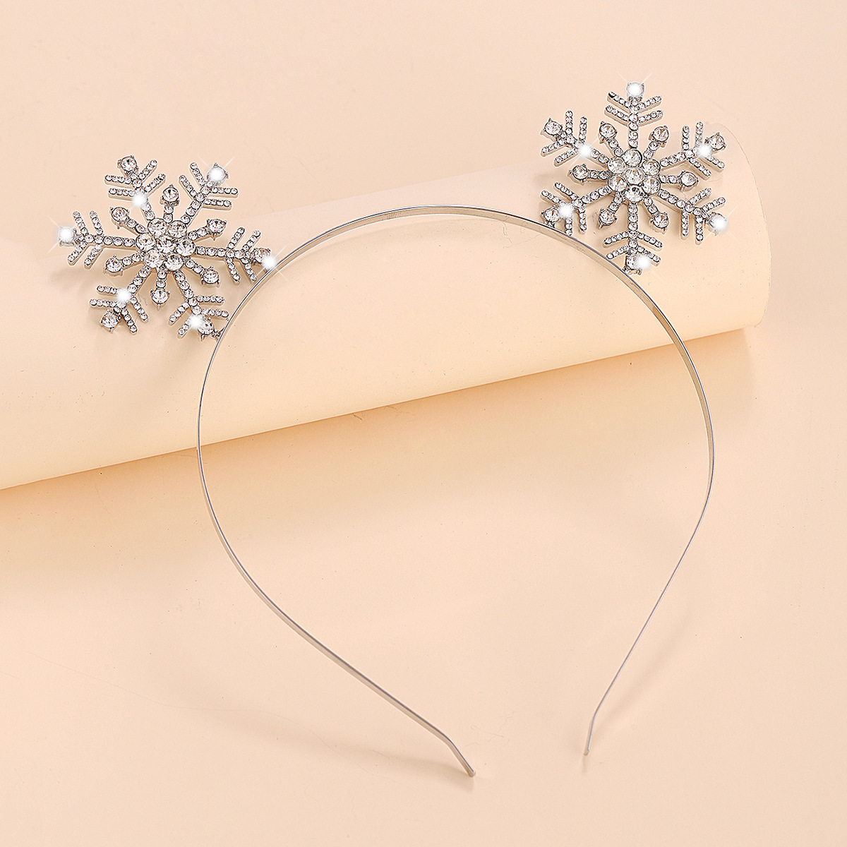 Fashion Letter Snowflake Alloy Inlay Rhinestones Hair Band 1 Piece display picture 2