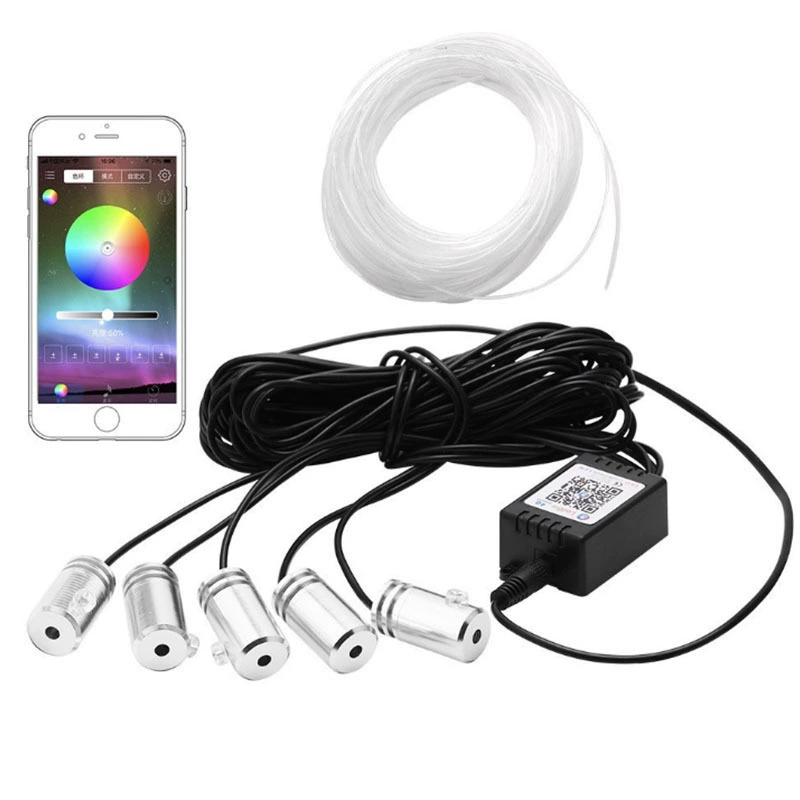 Автомобильные огни с холодным светом 64 цвета волоконно-оптические