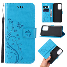 适用富士通F-53E皮套Wish5蝴蝶压花插卡支支架钱包保护套Nubia S