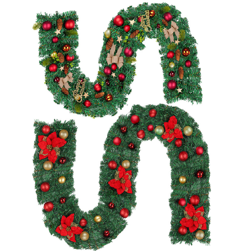 クロスボーダー PVC クリスマス装飾籐ドア吊り暗号化松ぼっくりクリスマス暖炉階段クリスマスデコレーションペンダント|undefined