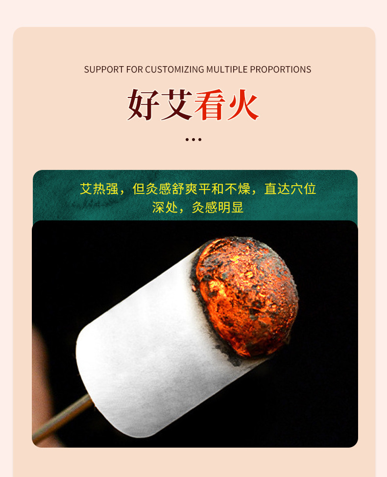 Moxa Wool Cones Ai Zhu Hand Rolled Pure Moxa Sticks for Home Moxibustion and Studio Use specifications