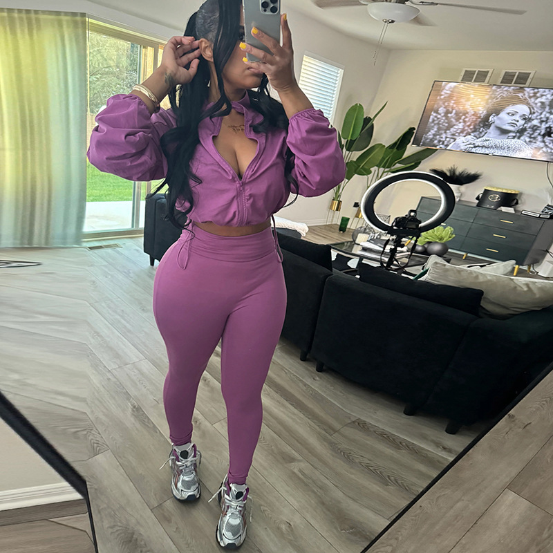 Cross-Border European American Style 2024 Spring And Autumn New Sexy Drawstring Waist-Cinching Crop Top High-Waisted_ecoleips.com