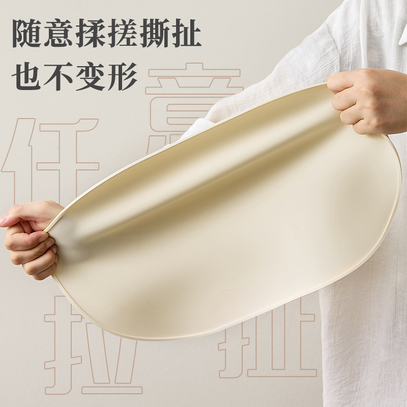 Nuevo color sólido mantel estera de aislamiento anti-escaldado estera de la placa de silicona a prueba de aceite occidental estera de mesa de fábrica al por mayor