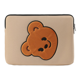 Cross-Border Wholesale Embroidered Bear Computer Bag Girls' Cute Plush Bag 9.7 Inches 10 Inches 12.6inch