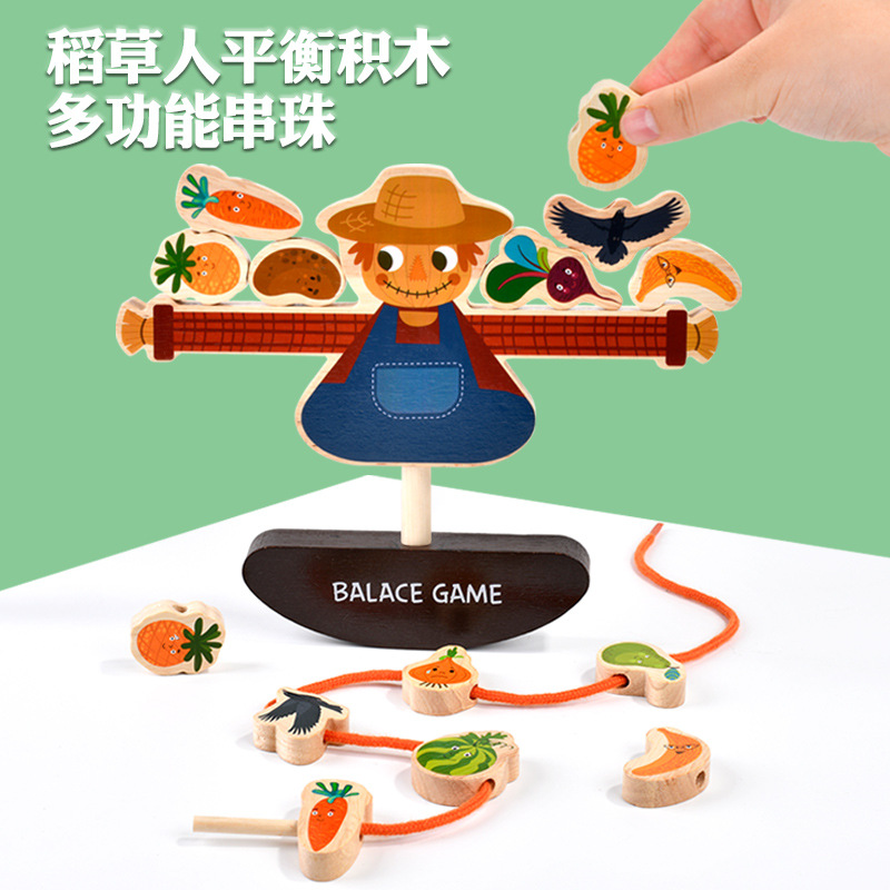 Interacción cuidadosamente seleccionada para niños de 1 a 3 años, bloques de construcción de equilibrio de Jenga, juguetes educativos para niños, entrenamiento de pensamiento de equilibrio espacial