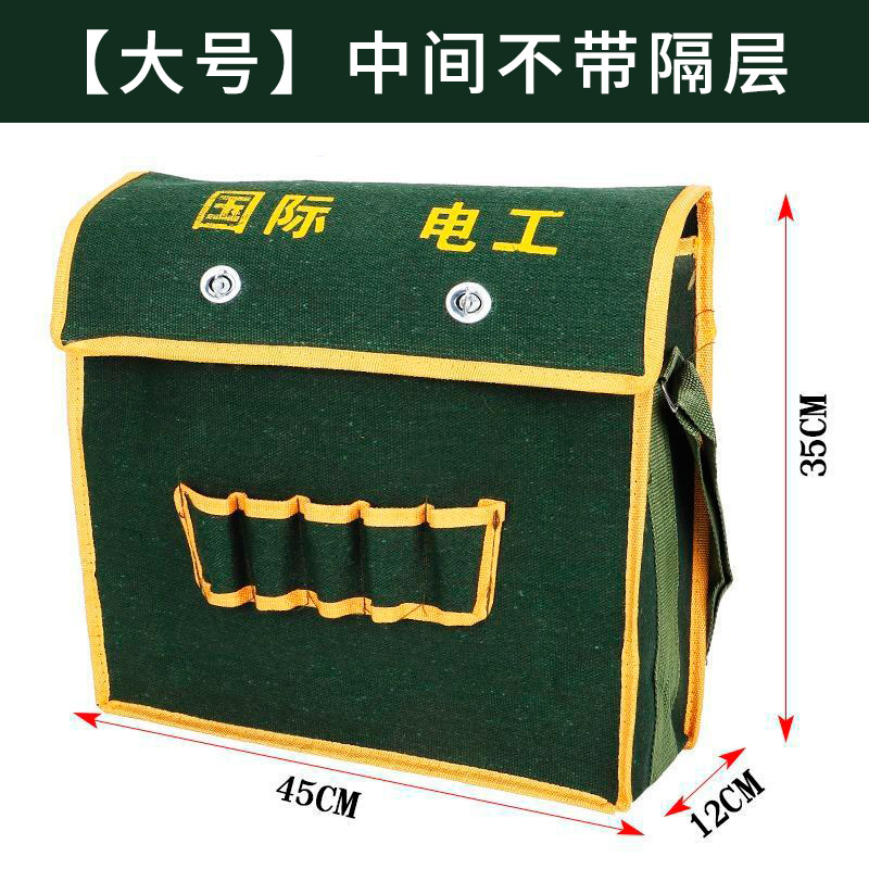 Bolsa de lona auténtica para electricistas, resistente al desgaste y duradera, bolsa cruzada portátil grande para uso en obras de construcción, bolsa de herramientas para herramientas de protección laboral.