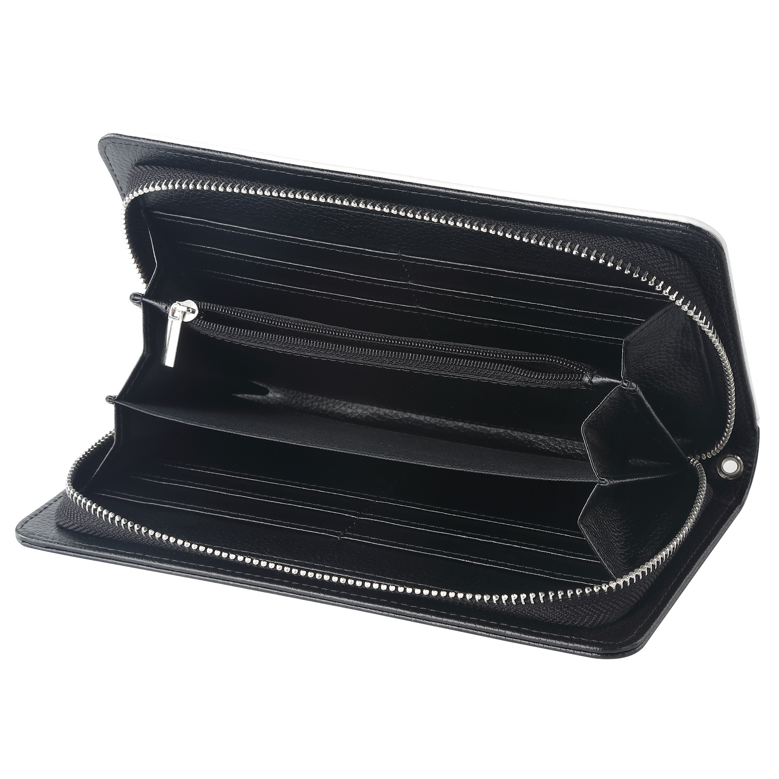 Suministro directo de fábrica, transferencia de calor, sublimación, billetera larga con cremallera en blanco, billetera de gran capacidad para hombres y mujeres en stock