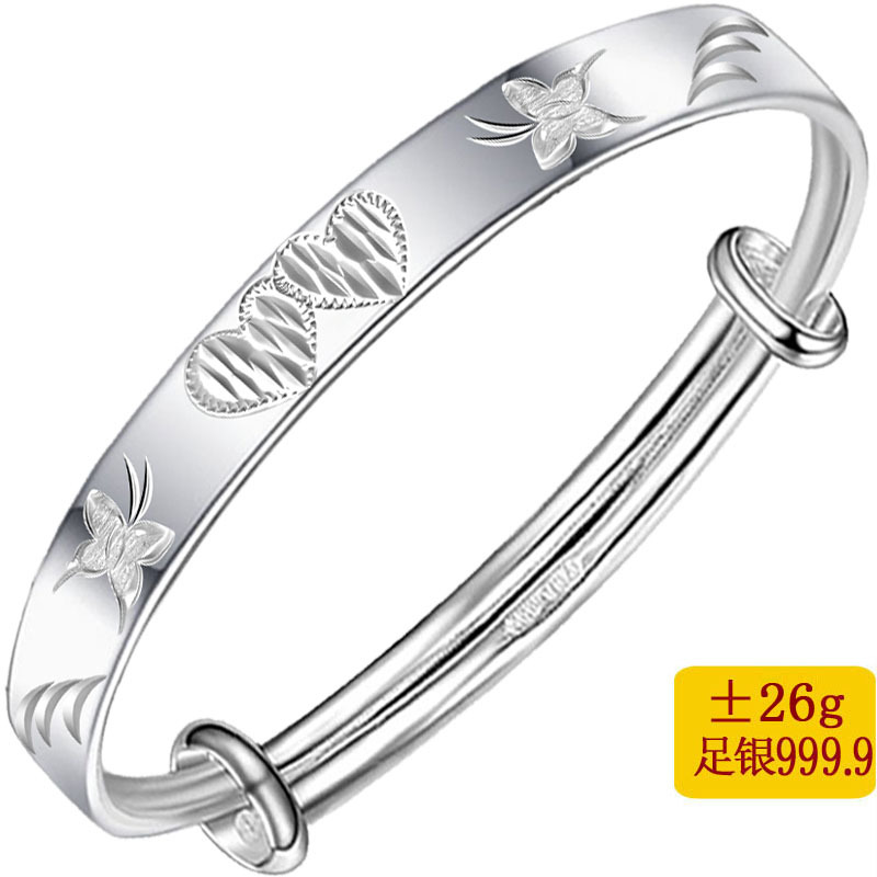 Fashionable creative glossy silver bracelet