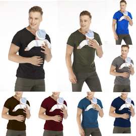 亚马逊速卖通wish袋鼠爸爸多功能衣服 袋鼠妈咪休闲T恤 背心款 女