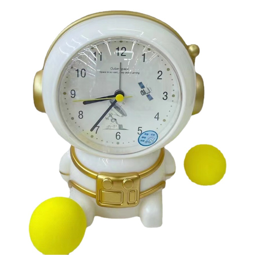 Fábrica al por mayor dormir astronauta de doble tono de voz reloj de alarma especial reloj de alarma para niños caminar es muy preciso y se puede programar