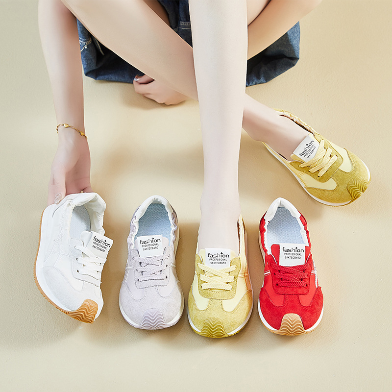 Zapatillas Transpirables Forrest Gump para Mujer FSCL003 de Tela y Caucho Con Elevación para Uso Diario