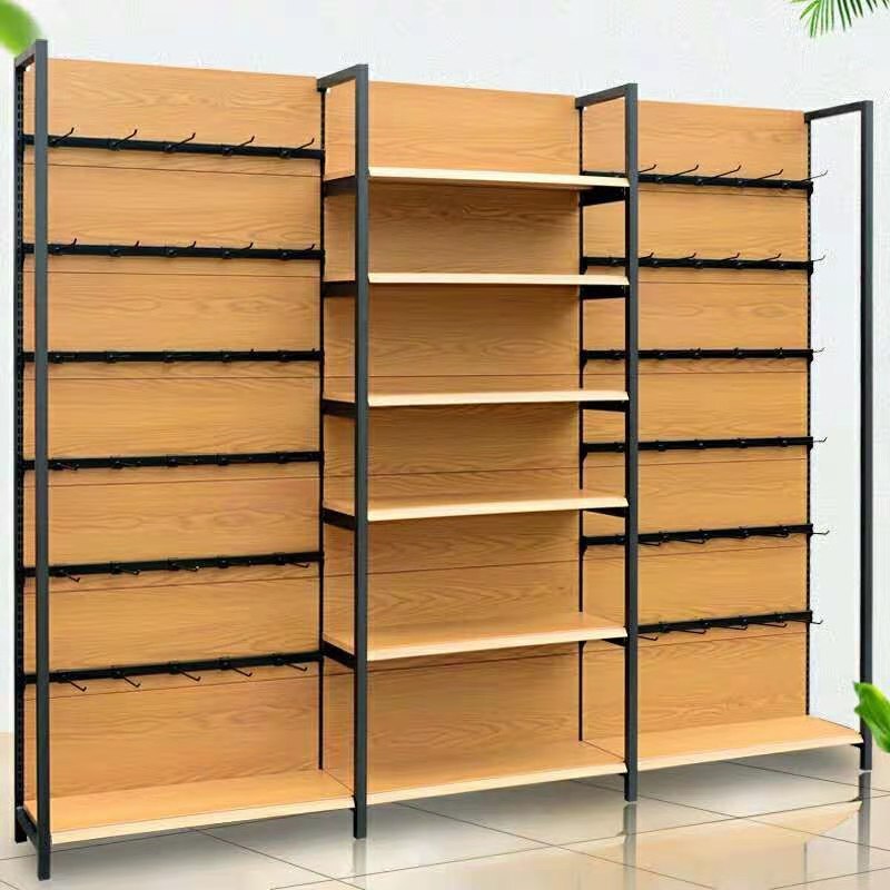 Wood Grain Supermarket Display Rack Removable Column Shelf Convenience Store Maternal and Infant Stationery Store Department Store Smoke Hotel Storage Rack Wood Grain Supermarket Display Rack Removable Column Shelf Convenience Store Maternal and Infant Stationery Store Department Store Smoke Hotel Storage Rack