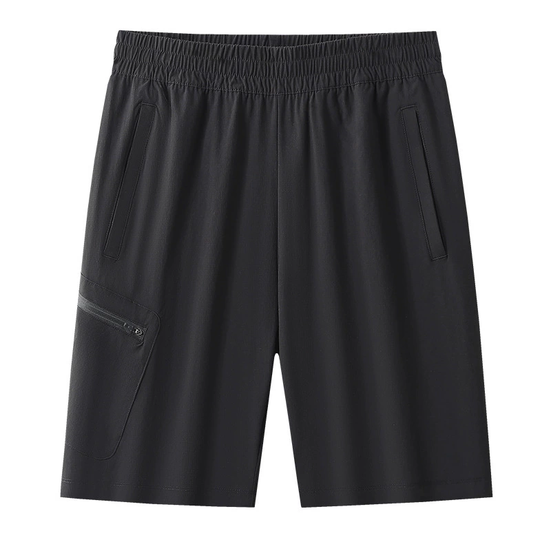 Новые кросс-бордерные стильные и освежающие мужские шорты с четырехсторонним растяжением, быстросохнущие, повседневные, из ледяного шелка, для пляжа и фитнеса