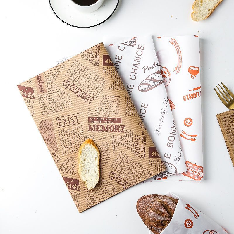 Sandwich wrapping paper oil-absorbing American-style grease-proof paper hamburger paper tray bread plate pad paper lunch roll can be cut for home use