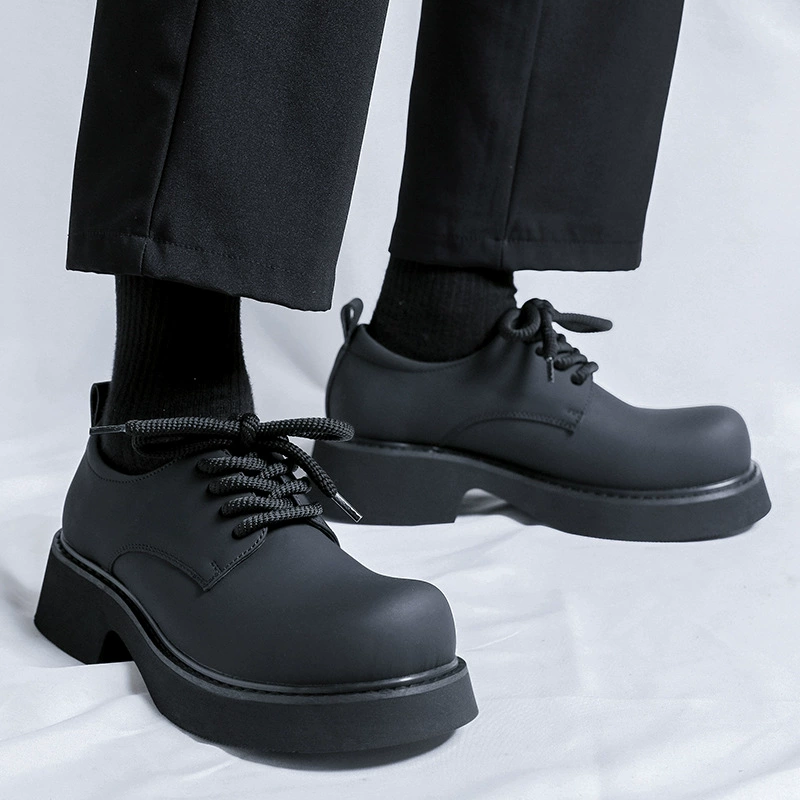 Мужские кожаные туфли Осень Британская повседневная обувь Дерби Мужские свадебные туфли с низкой головой 24308-R