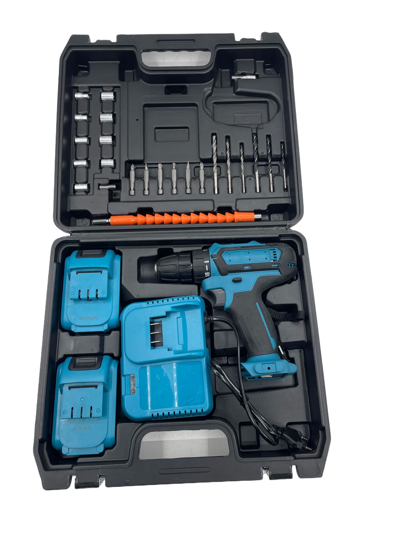 Fábrica directa venta transfronteriza venta caliente de doble velocidad de impacto tres funciones de litio taladro eléctrico destornillador eléctrico conjunto de herramientas eléctricas