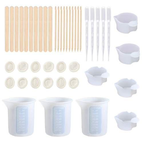 diy crystal glue mold cross-border adjustment 45-piece material package glue tool kit 9 ​​combination silicone mold