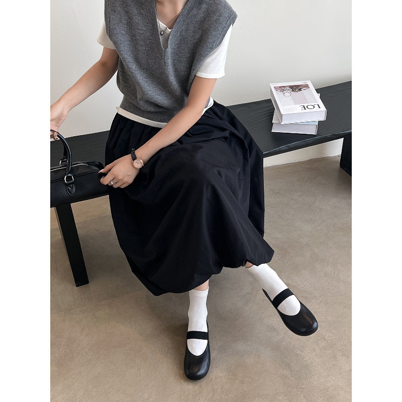 Svarta retro mary jane ballerinaskor för dam med mjuk sula_voghion.com