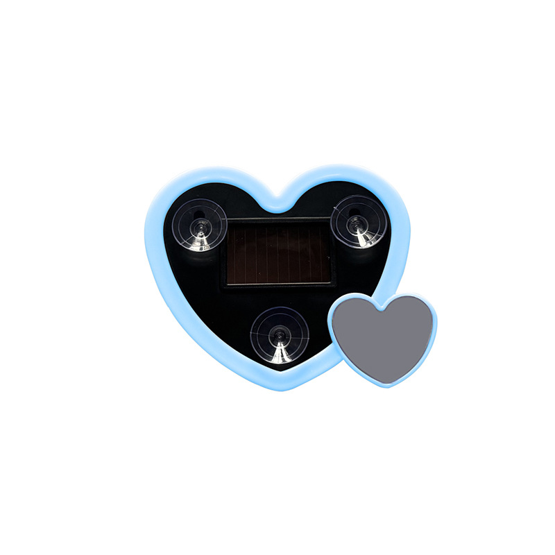 New Car Solar Triangular Window Peach Heart Atmosphere Light Interior Decoration Heart Atmosphere Light Without Wiring Suction Cup
