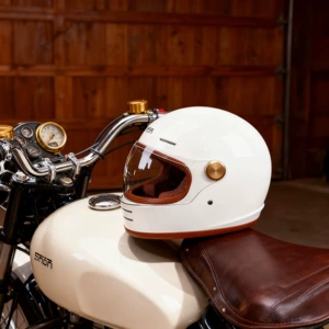 DOT sertifikatlı retro tam üz motosiklet dəbilqəsi, zamşa astarlı, elektrikli nəqliyyat üçün