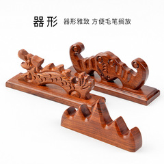 Wholesale mahogany pen holder pen holder Wuzhishan bat pen holder wooden pen holder four treasures of study supplies