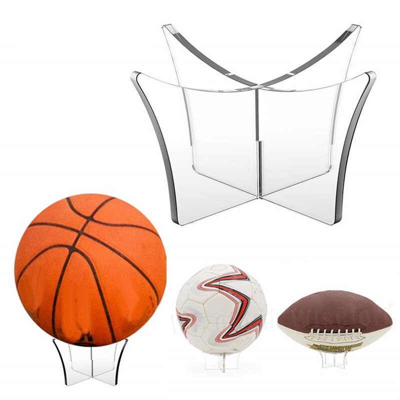 Cross-border ball display stand basketball football volleyball stand transparent display base ball holder acrylic ball bracket