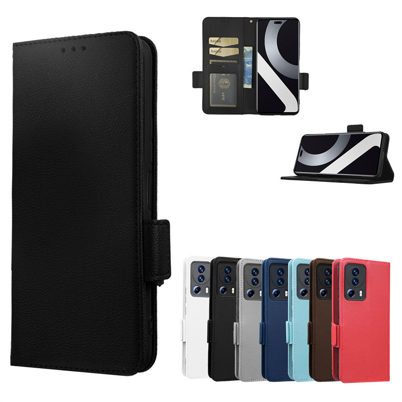 For millet Civi2 5G mobile phone case millet 12 Lite NE flip phone leather case card litchi grain case