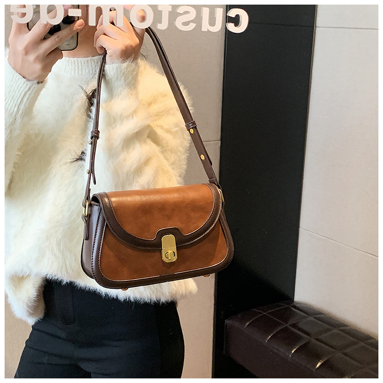 Women's Crossbody Bag Contrast Colour Small Square Shoulder Bag_voghion.com