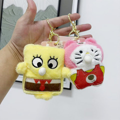 漫画ハローキティバブルぬいぐるみペンダント人形スポンジボブキーホルダーペンダント人形マシンギフト