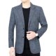 2024 Spring New Middle-aged Men's Suit Jacket Dad Clothes Plaid Casual Spring and Autumn Plaid Suit Clothes