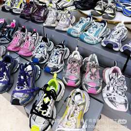 跨境巴黎3XL厚底增高老爹鞋女休闲百搭情侣款运动鞋男舒适增高