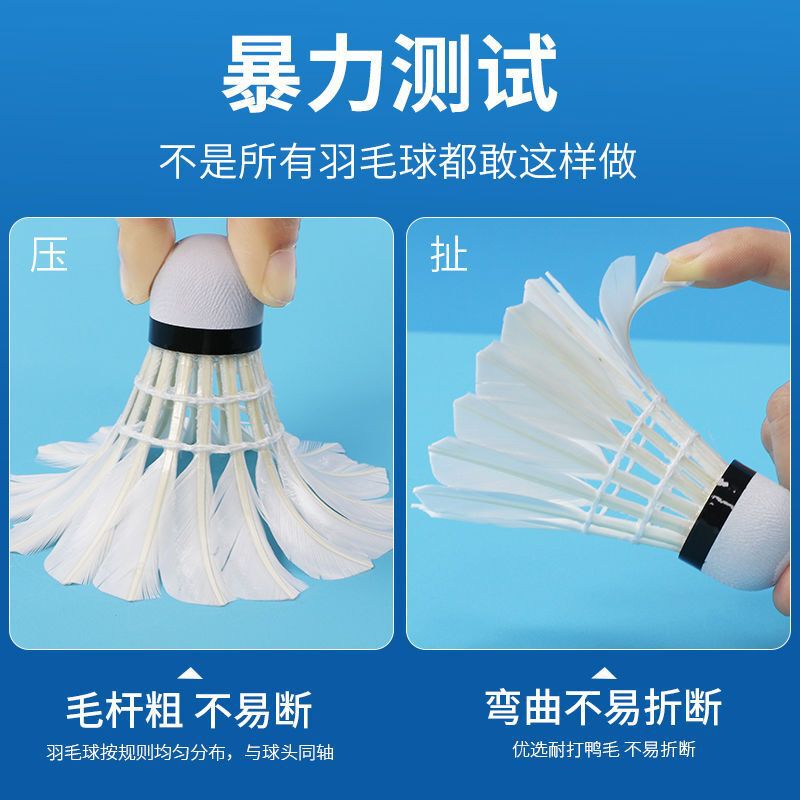 PEAK/匹克羽毛球正品旗舰店耐打训练专业不易打烂硬球头6只12只装|undefined