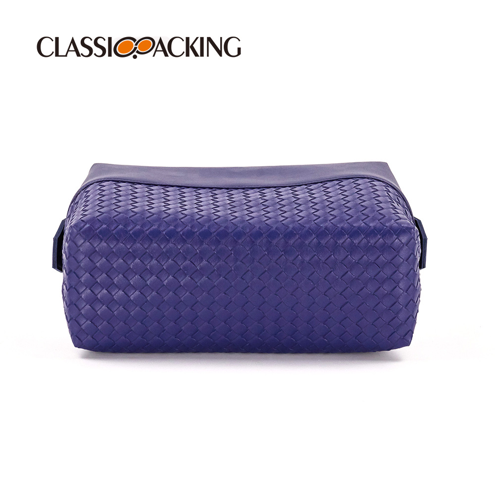 Europeo y Americano retro bolsa de cosméticos A Cuadros suministros cosméticos bolsa de almacenamiento bolsa de lavado a prueba de agua portátil para viaje de negocios impresión de la insignia