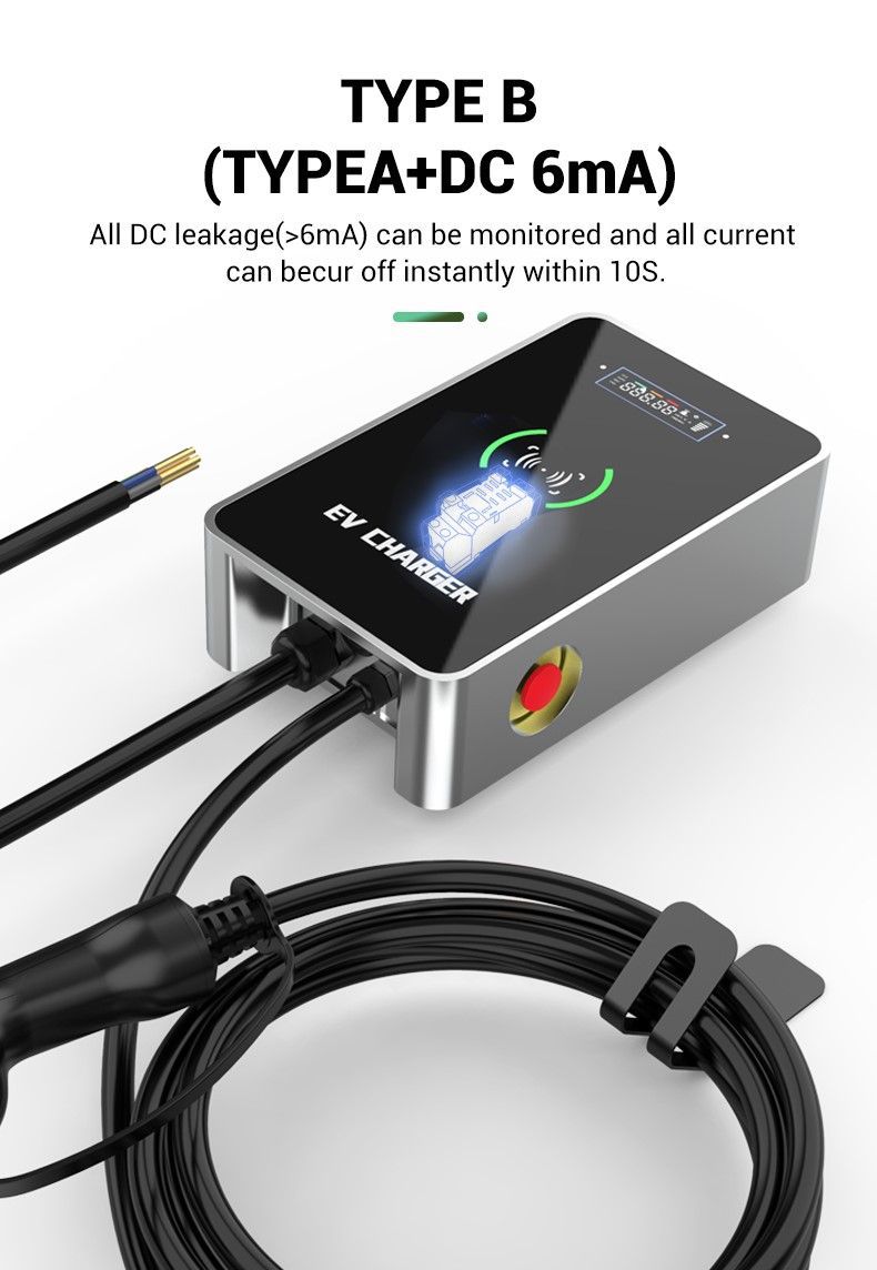 Cross-Border Supply of European Standard 7Kw Ac Charging Pile New Energy Electric Vehicle Ac Charging Pile Tesla Universal