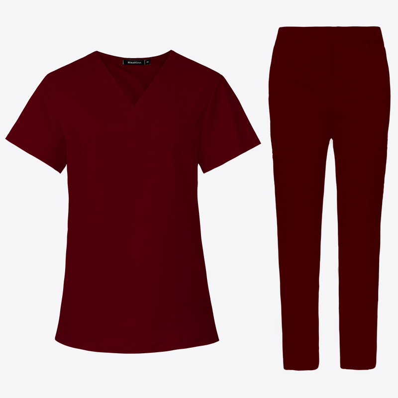 半袖医師看護師ペット歯科口腔作業服看護服手洗い服手術室ブラシ手服女|undefined