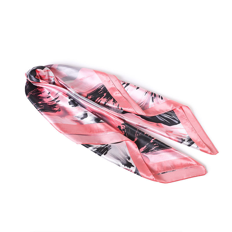 Spring/Autumn New 90cm Square Satin Silk Scarf Trendy Versatile Shawl Fashion Headscarf For Women European And American Style Printed_voghion.com