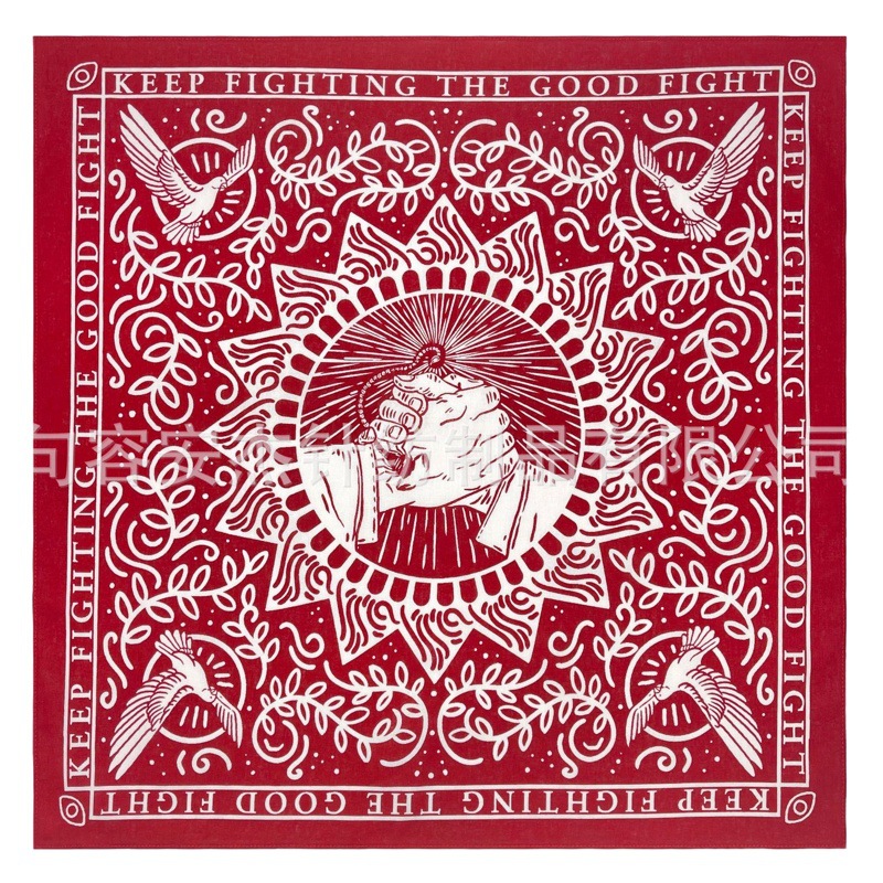 Pure Cotton 55 * 55CM American retro printed square scarf hip hop Hip Hop Hip Hop scarf ameikaji motorcycle scarf face towel