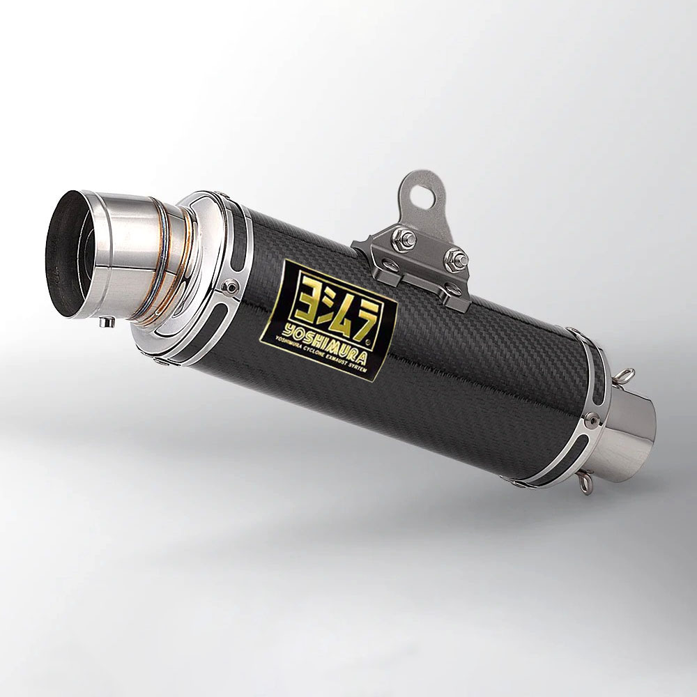 Universal Motorcycle Modified Exhaust Pipe Tail Section Carbon Fiber Tail Throat Exhaust Non-Destructive Installation for Monkey 110/Monkey