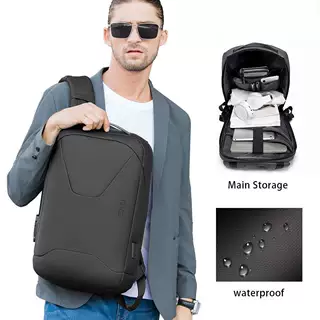 BANGE新品防水背包男士商务通勤双肩包usb电脑包跨境backpack