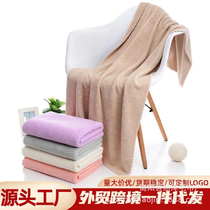 Manufacturer Wholesale Plain Coral Fleece Bath Towel, Thickened, Soft, with Lace Trim, One-Piece Wholesale, in Stock, Thickened and Warm Manufacturer Wholesale Plain Coral Fleece Bath Towel, Thickened, Soft, with Lace Trim, One-Piece Wholesale, in Stock, Thickened and Warm
