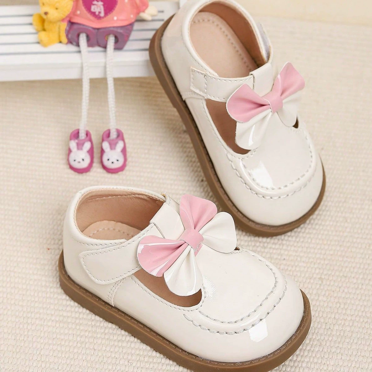 Трансграничная внешнеторговая девушка Академия ветра маленькая кожаная обувь детская дышащая нескользящая повседневная принцесса мягкая подошва одиночная обувь