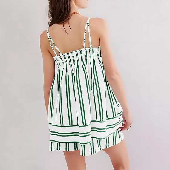 409g Weight Sleeveless Sleeve Length Polyester Fabric Type Shorts Co-ord Set Sets Type 2 Pieces Set Quantity Holiday Occasion Strap Neckline Loose Fit Type Stripe Pattern Summer Season Women's Gender Printing, Pocket Design Streetwear Style Holiday Women's Streetwear Stripe Polyester Printing Pocket Shorts Co-ord Set Shorts Sets 17