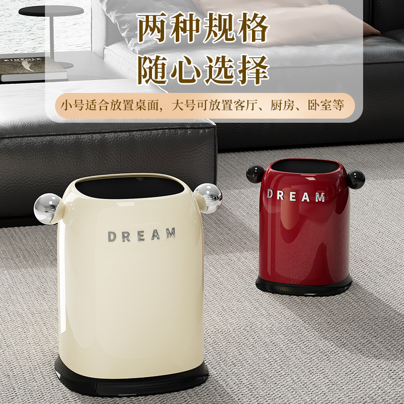 ゴミ箱家庭用寝室のデスクトップ大容量プラスチック収納桶キッチンリビングルームの大サイズは、創造的なゴミ捨て場を厚くする|undefined