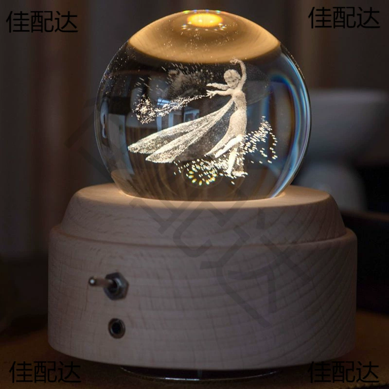 Музыкальная шкатулка с кристальным шаром Эльзы из мультфильма "Холодное сердце", подарок на день рождения для девочек