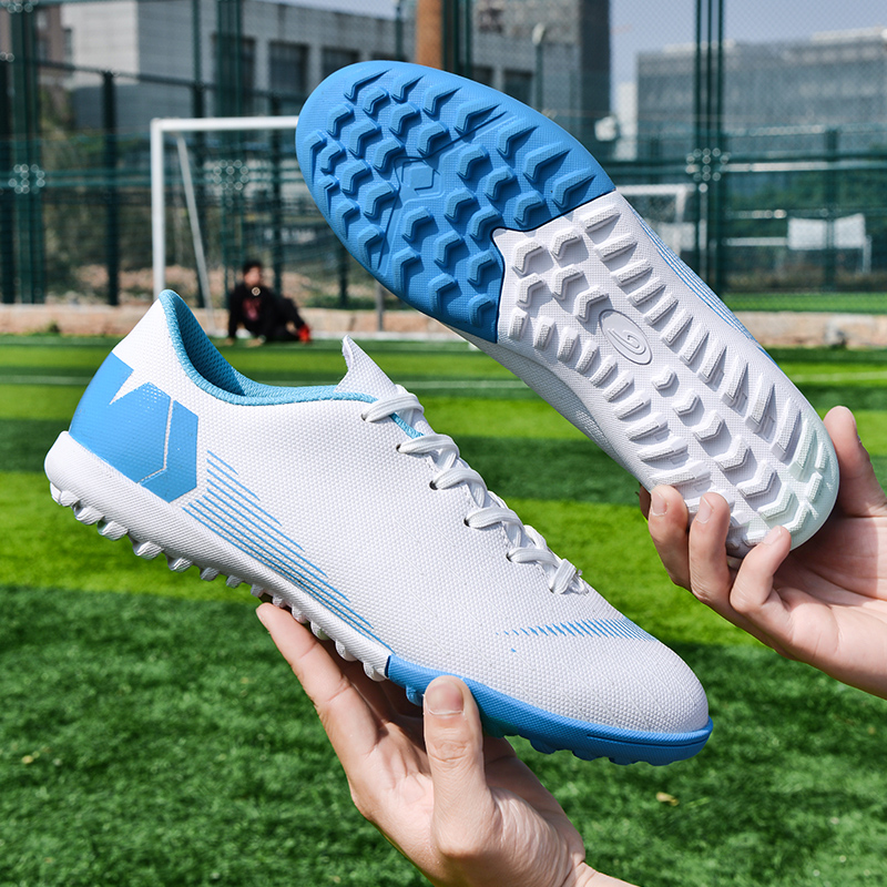 Zapatos de fútbol para hombres y mujeres clavos de entrenamiento para adultos césped artificial ag clavos zapatos de fútbol para niños